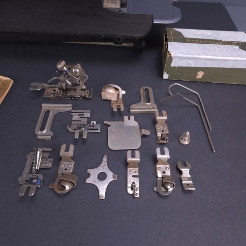 Vintage 1930s white rotary electric sewing machine Attachments Manual Power Part - Picture 15 of 22