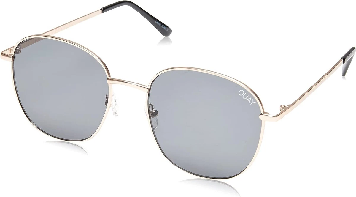 Quay Australia JEZABELL Oversized Round Sunglasses Gold Smoke eBay