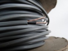 1.5mm Black Single Core + Earth Cable Old Wiring Colours 6241Y BASEC Grey Sheath