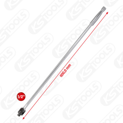KS TOOLS 1/2'' CHROMEplus Gelenk-Steckgriff, 600mm 918.1292