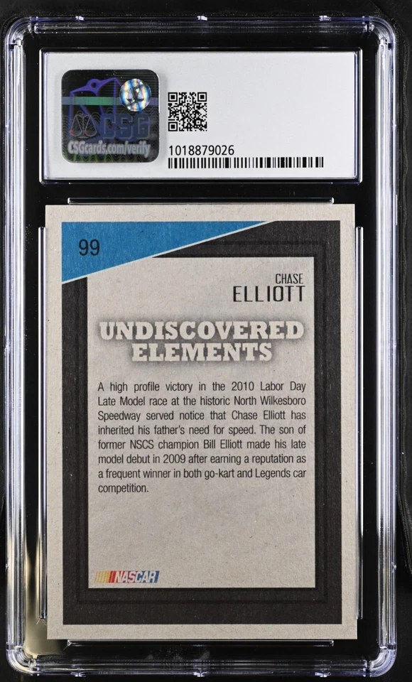 2011 Wheels Element Undiscovered Elements #99 Chase Elliott RC CSG 9.5 Gem Mint - Image 2 of 2