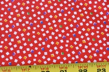 By 1/2 Yd, Vintage, Tiny Squares on Red Quilt Cotton, Artistic Expressions,P7540