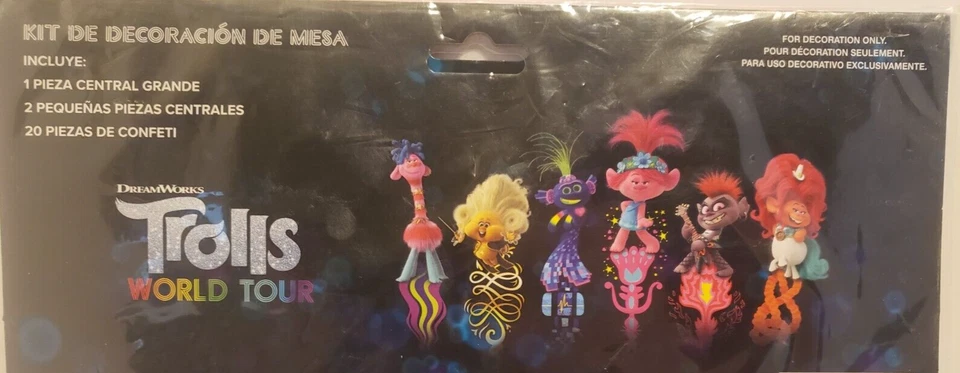 DreamWorks Trolls World Tour 31 piezas Kit de decoración de fiesta NUEVO Foto 3 de 4