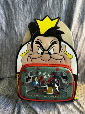Loungefly Disney Queen of Hearts Alice In Wonderland Villain Mini Backpack New Amazon.com: Loungefly Disney Villains Scene Series Queen of  main image 4