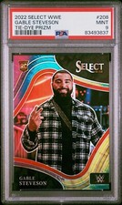 2022 Select WWE Gable Steveson Rookie RC Tie-Dye Prizm /25 #208 PSA 9