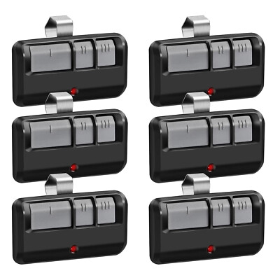 6-Pack 893MAX 893LM For Liftmaster Remote Control Garage Door Opener 315/390 MHz