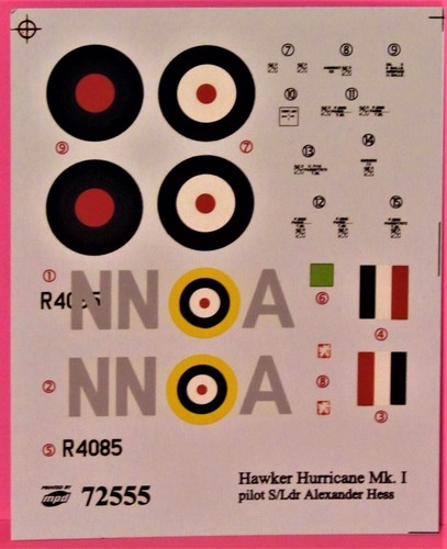 MPD #72555 Hawker Hurricane Mk.I 1:48 Scale Decal - New - Picture 3 of 3