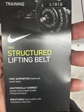Nike Structured Weight Lifting Training Belt 2.0 Size Large Black Volt