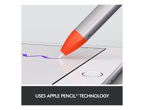 Logitech Crayon Digital Pencil for iPad | Color: Sliver & Red - Picture 2 of 3