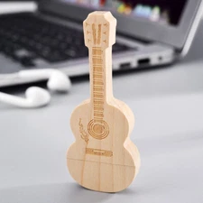Guitar Shaped USB 2.0 Pendrive Wooden Flash Drive 16GB Memory Stick USA USA