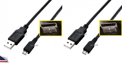 2 USB POWER Charger Cord Charging Cable for Sony PS3 PS4 Move MOTION Controller
