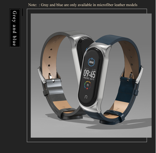 Correa cuero para Xiaomi Mi Band 3 4 5 6 lisas Alta Calidad Pulsera Piel - Imagen 9 de 11