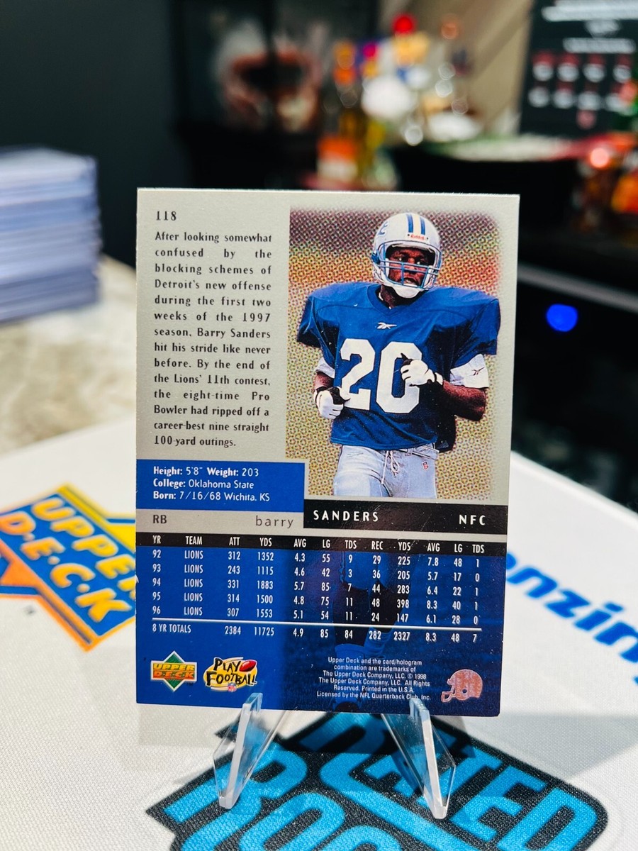 1998 Upper Deck Black Diamond - #118 Barry Sanders DETROIT LIONS