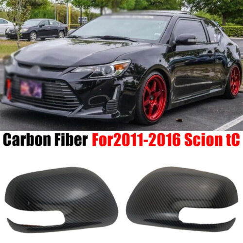 For Toyota Scion tC 2011-2016 Hatchback Carbon Fiber Rear View Mirror Cover Trim - Picture 1 of 6