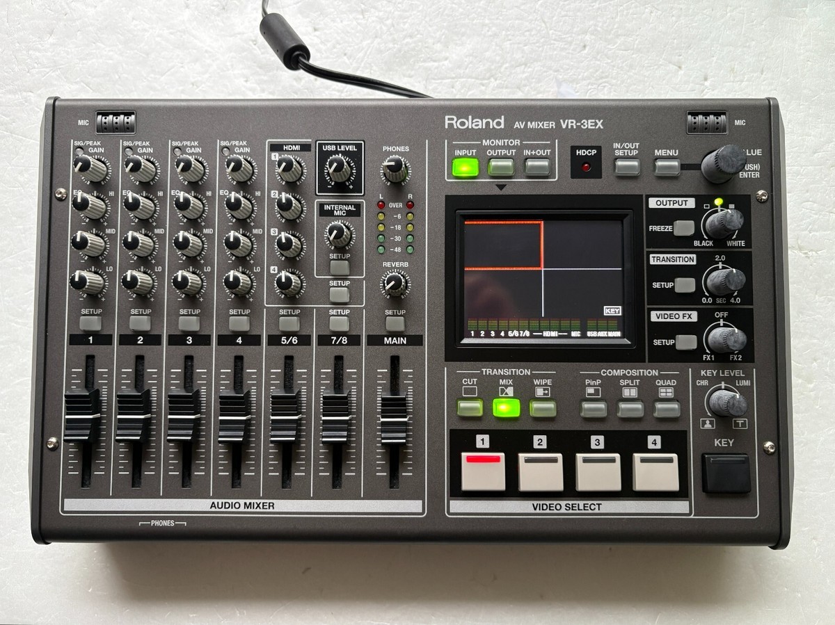 Roland VR-3EX All-in-one AV Mixer Video Switcher with Power