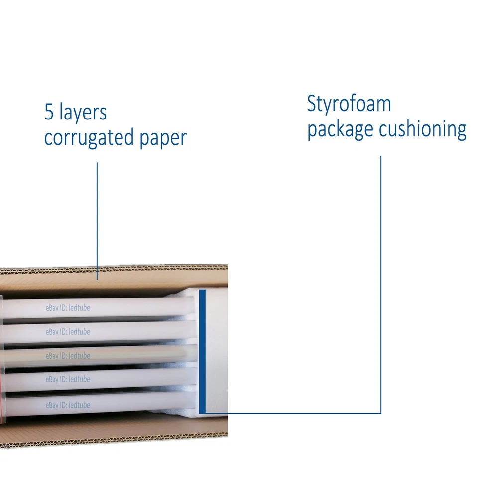 10-100 PACK T8 4 FT LED Tube 6000K 6500K 22W Fluorescent Replacement Lights Bulb - Image 4 of 4