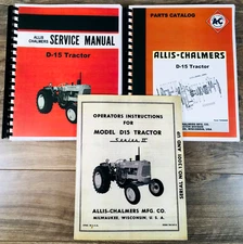 Allis Chalmers D15 D-15 Tractor Series Ii Service Parts Operators Shop Manual