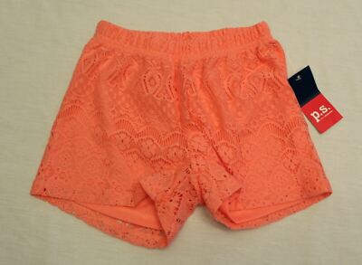 P.S. fom Aeropostale Girl's Broderie Detail Longue Pants NB7 Pink Size 5 NWT