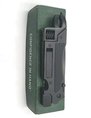 CRKT SEPTIMO MULTI-TOOL.Extremely Sharp: Veff Serration. Window Brkr. Adj wrench