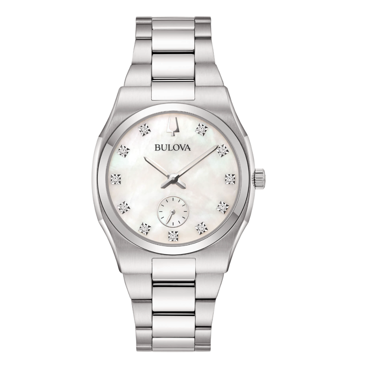 Bulova Orologio Surveyor Lady Small Second Madreperla con Diamanti 34mm 96P242