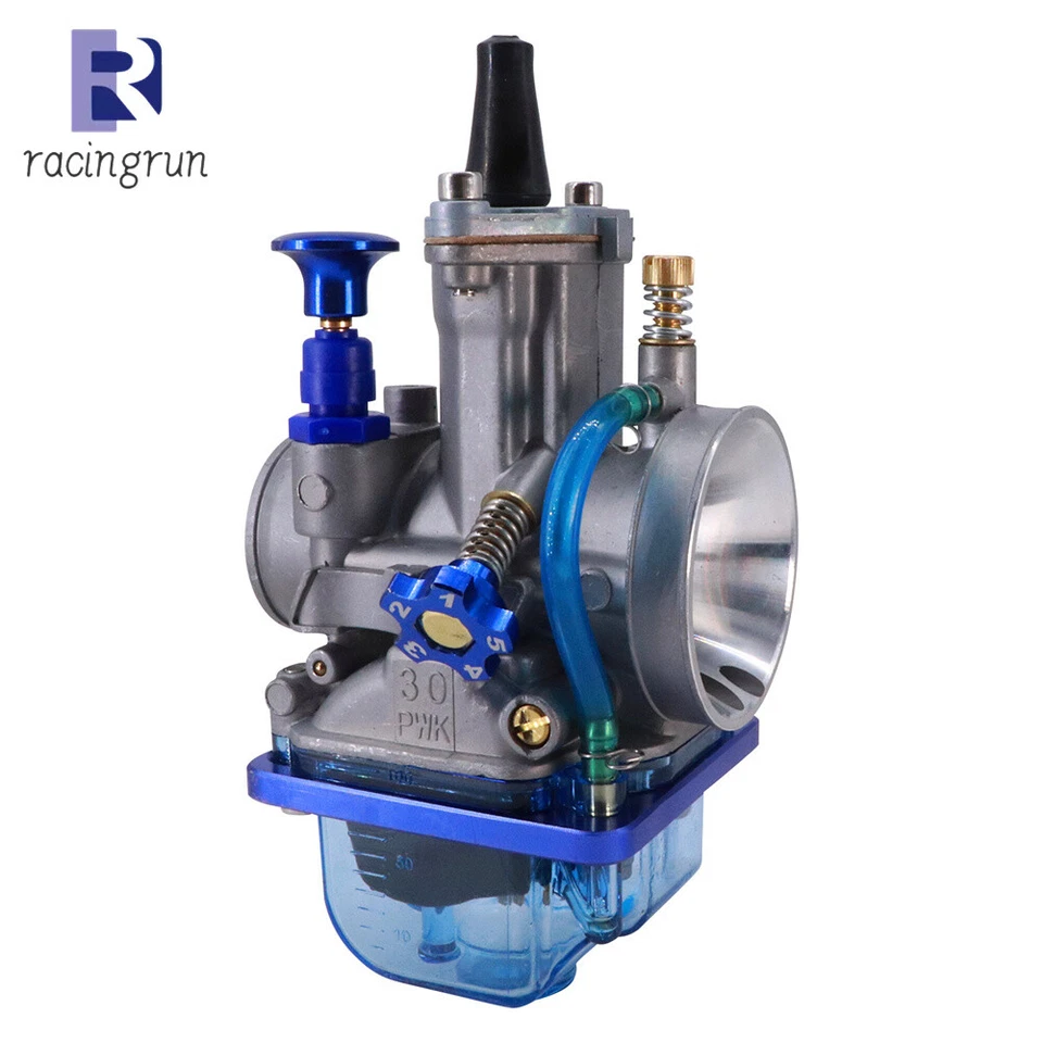 PWK30 Carburetor & Throttle Cable Fit Honda Yamaha Dirt Keihin Suzuki Kawasaki - Image 4 of 4