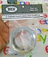 TRUX Accessories 2" Chrome Plastic Bezel w/ Visor & Lip TBEZ-2CH 