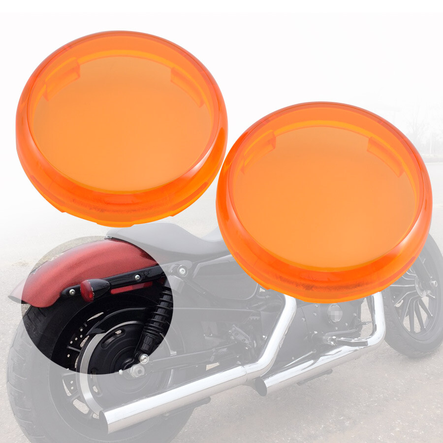 Amber Turn Signal Light Cover for Harley Sportster Dyna 96+ Motorcycle