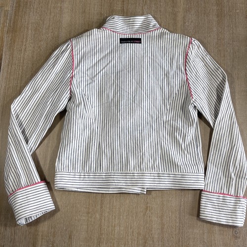 Rare Vtg Y2K Heatherette Street Pinstripe Padlock Button Long sleeve D2-9 - Picture 5 of 12