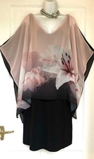 WALLIS GORGEOUS FLORAL PRINT OVERLAY OCCASION PARTY DRESS SIZE 20