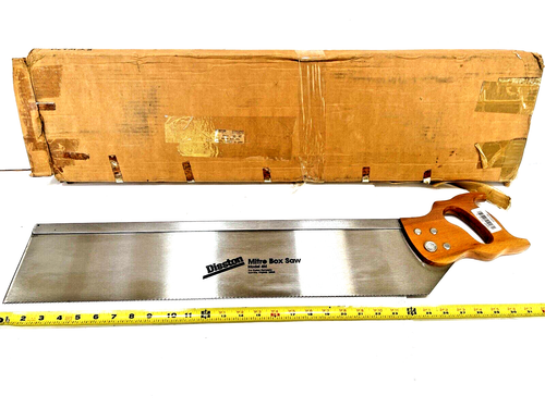 NOS VTG Disston 4M Gehrungssäge Zimmermann Gehrung Handsäge Neu aus altem Lagerbestand 28" Klinge