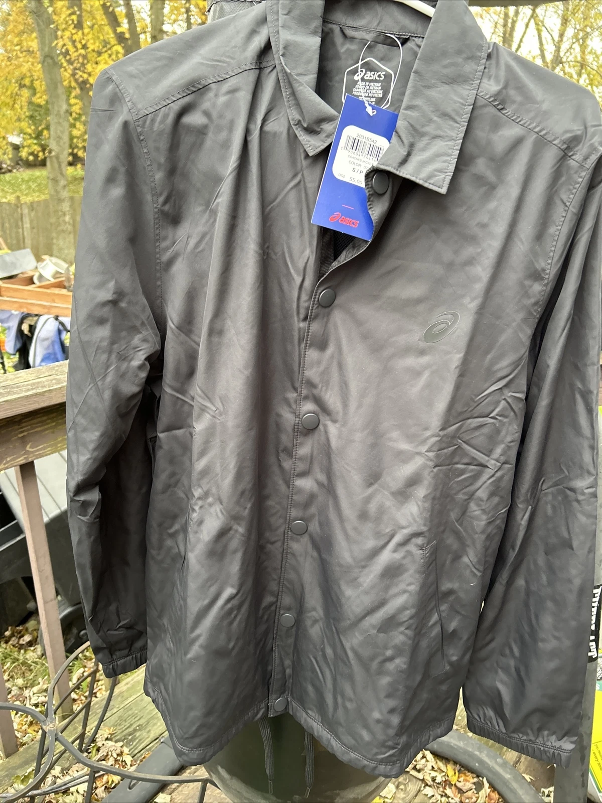 COACH ASICS GIACCA ALLENATORE UOMO taglia small LS 2031B542 nero