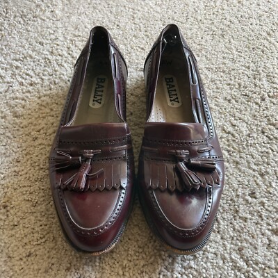 Bally Luxury Made In Italy Men\'s Brown Leather Tassel Loafers Bally Mens Brown Leather Tassel Loafer - Size 7.5 E  main image 3