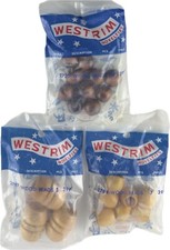 Vintage Lot NOS Wood Westrim Beads- 3 Packages, Large Hole Macrame Craft Beads