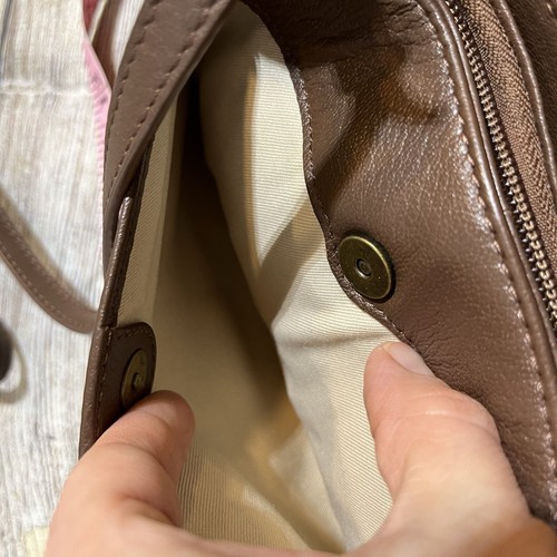 Lucky Brand Bosh Leather Convertible Crossbody Bag Clutch Brown Small - Picture 8 of 15