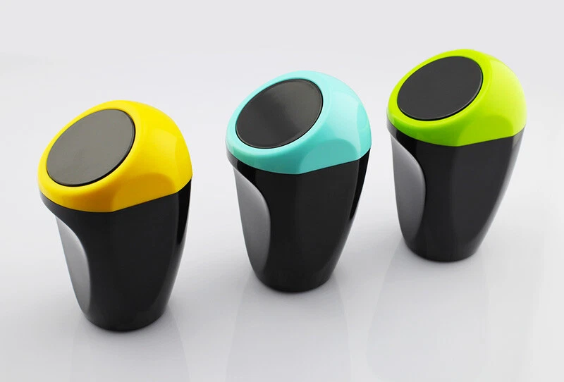 2X Piezas interiores de camión Cubo de basura Taza Auto Basura Estuche Soporte Universal Foto 3 de 4