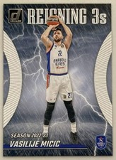 2023-24 Donruss Euroleague Reigning 3s #3 Vasilije Micic Anadolu Efes Istanbul