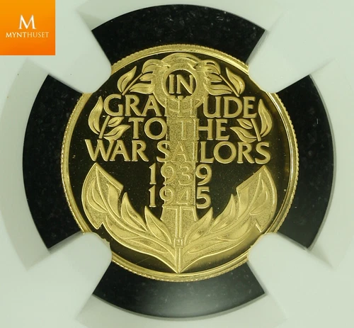 2015 Gibraltar Gold 10 Pounds battle of the Atlantic NGC PF70 UCAM