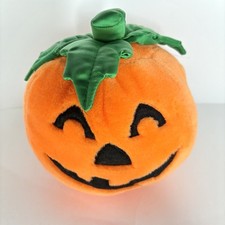 Vintage 1986 DAKIN Pumpkin Plush Stuffed Animal Jack O Lantern Halloween Toy 6  