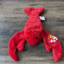 Ty Beanie Baby 1993 Pinchers the Lobster 9" Red Beanbag Plush