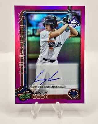 2025 Topps Pro Debut - Casey Cook  /199 Autograph Fuchsia Foil #PD-188