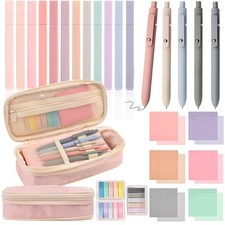 Aesthetic School Supplies with Pencil Pouch - 27Pcs Cute College Essentials S...