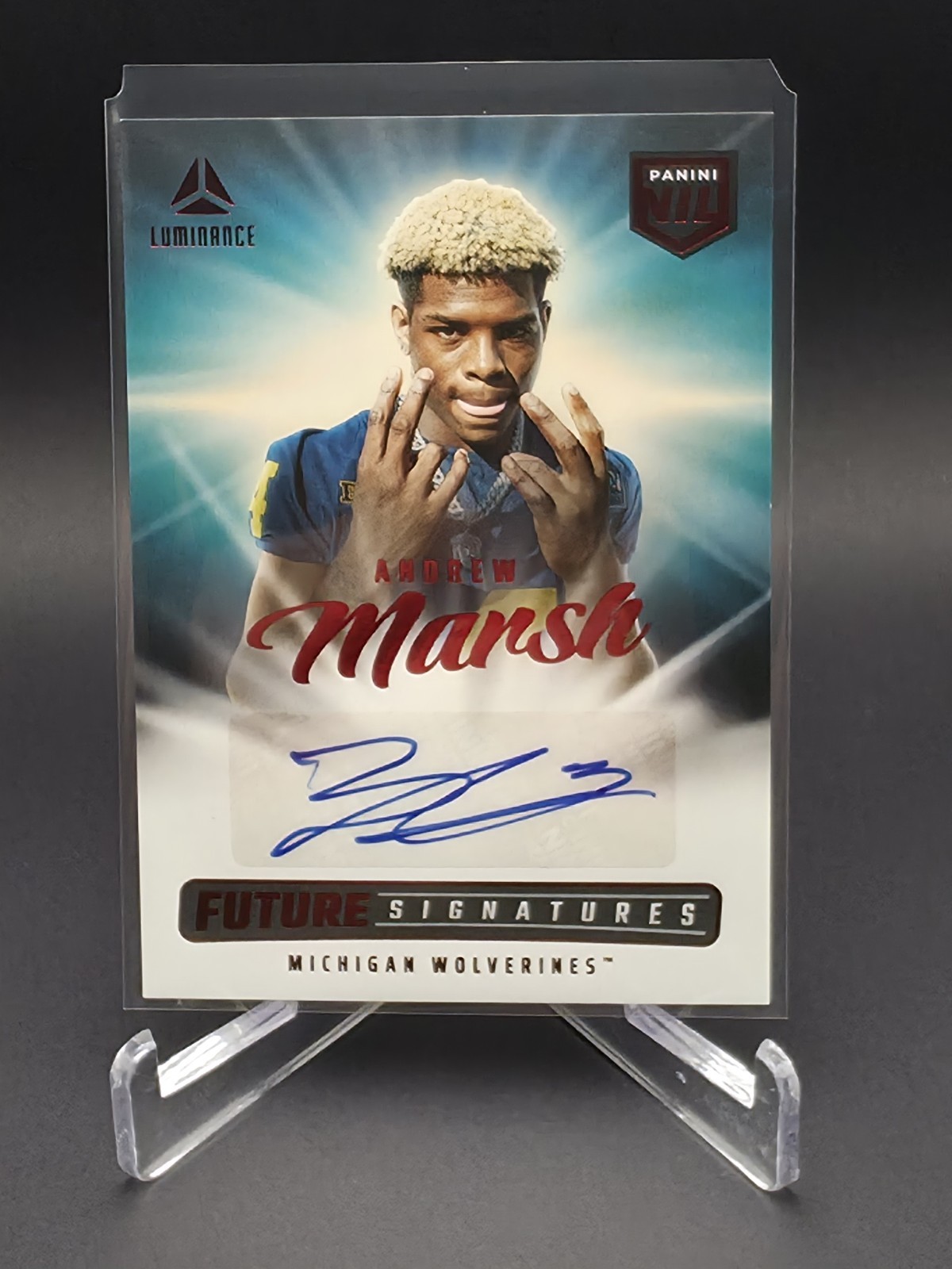 2025 Panini Luminance - Future Signatures Nil Andrew Marsh #NIL-AMH Red (AU, RC)