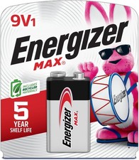 Energizer MAX 9V Battery 1 Pack , 9 Volt Alkaline Batteries WINTER STORM