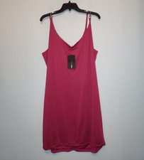 Fashion Nova Fiona Womens Plus 3X Slip Mini Dress Pink Gold Tone Accent NWT
