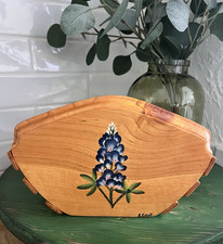 Vintage Wooden Hand Painted Bluebonnet Paper ...