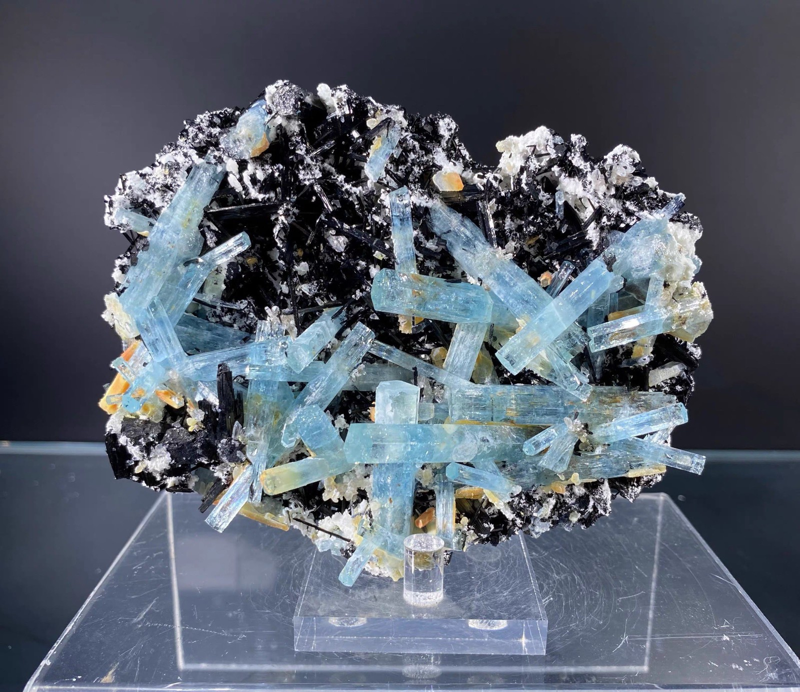380g Rare Natural aquamarine cluster quartz Crystal Mineral Specimen Namibia