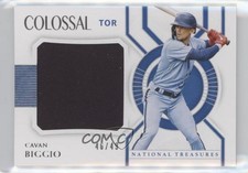 2021 Panini National Treasures Colossal Materials 46/49 Cavan Biggio #CM-BI 1p5
