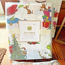Pottery Barn Holiday Christmas Disney GRINCH Party gift birthday Sheet set kid