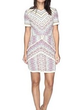 Anthropologie Adelyn Rae Woven Jaylene Dress Knit Aztec Fringe