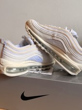 Nike Air Max 97 Herren Sneaker EU 40,5 Beige/Weiß Textil Low Top Schnürung